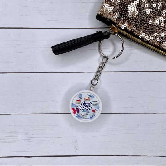 Cool Whip Lite Keychain | Handmade | Mini Brands | Quirky | Fun | NWOT - Picture 4 of 15